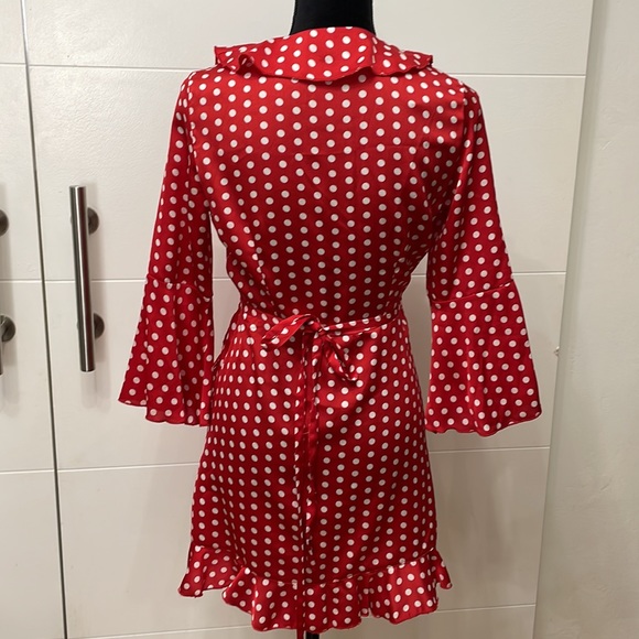 Outrageous fortune wrap dress 6 polka dot - Picture 3 of 4